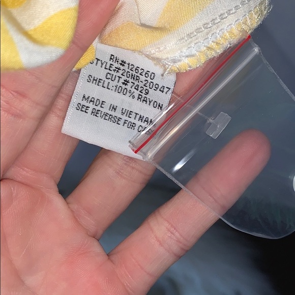 Jak & Rae Yellow/Wht Striped Button Front Size S - Picture 7 of 7